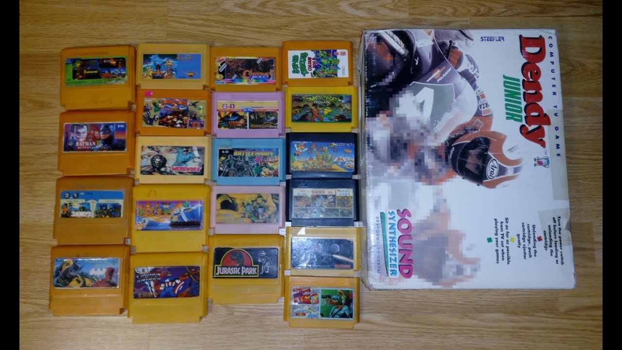 Dendy Junior 2 и куча картриджей
