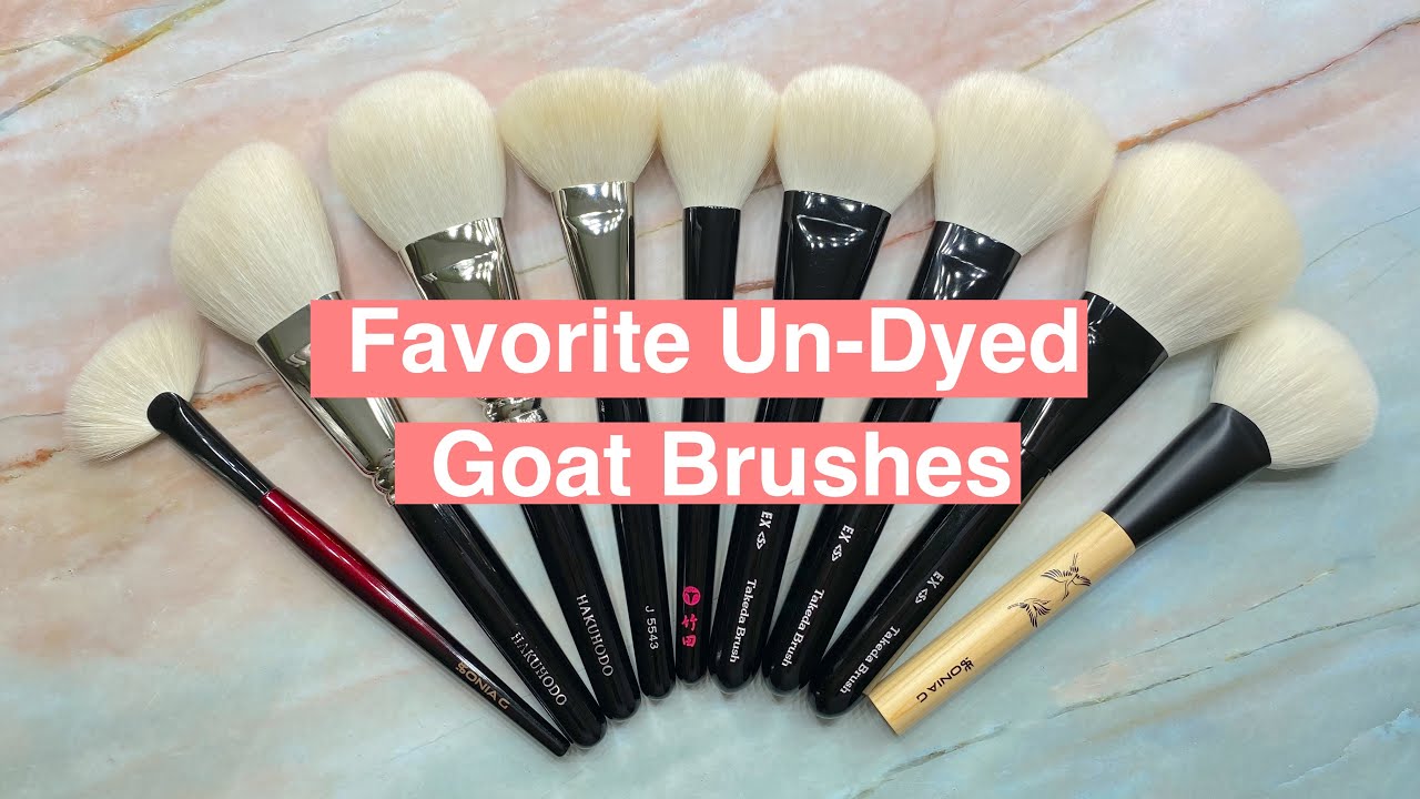 FAVORITE Un-Dyed Goat Face & Cheek Brushes | Featuring Hakuhodo, Takeda & Sonia G
