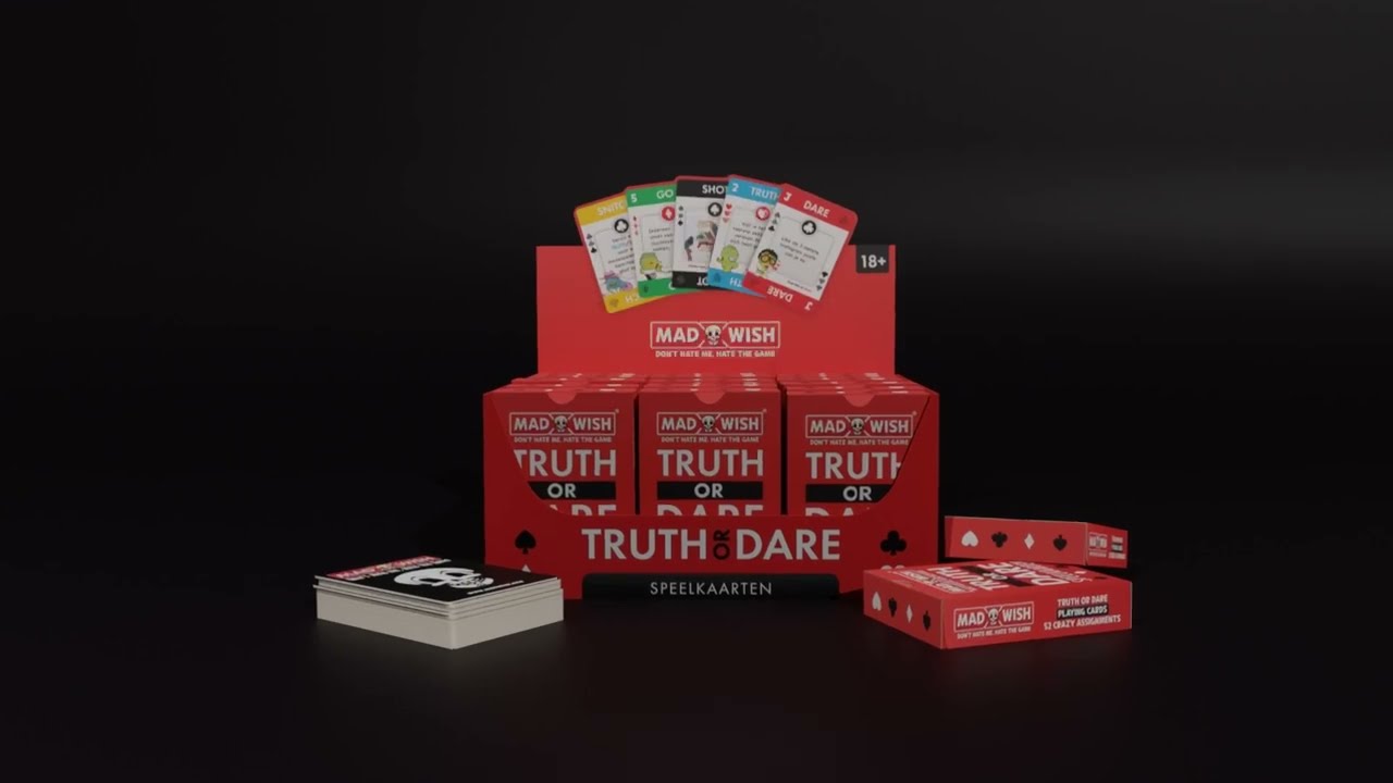 MadWish Truth and Dare Speelkaarten &ndash;  Party Drankspel Kaarten / Animatie