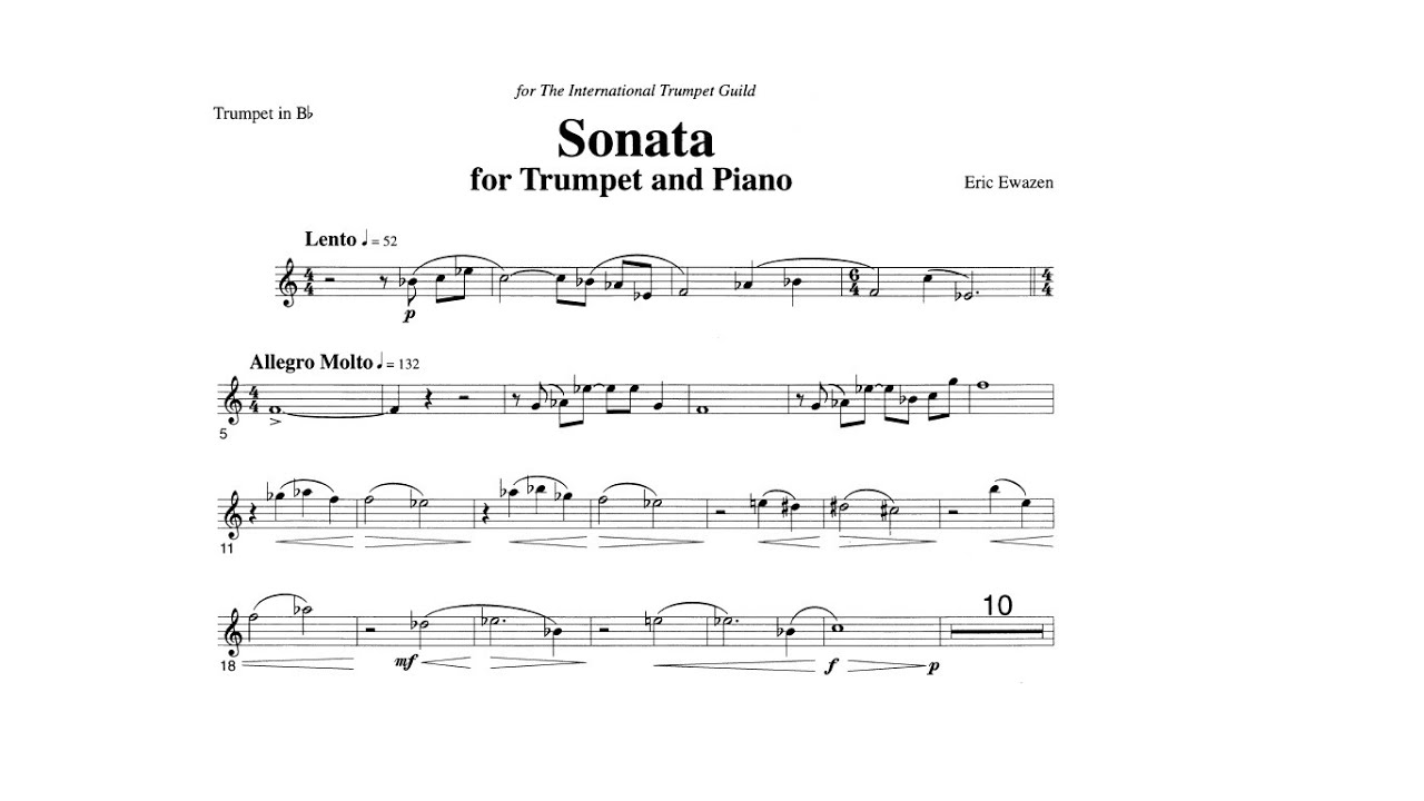 Eric Ewazen: Sonata (James Thompson, trumpet) I