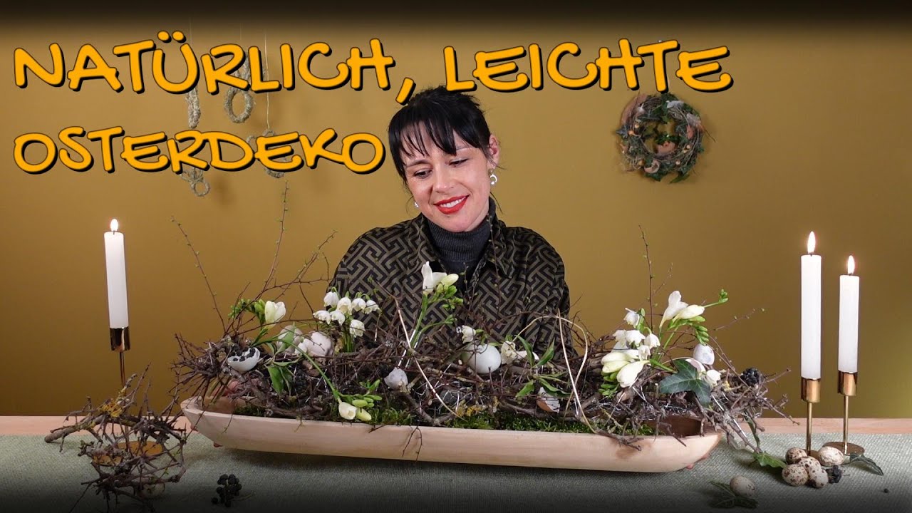 NATÜRLICH, LEICHTE OSTERDEKO/ DIY-IDEE mit ÄSTEN und EIERN