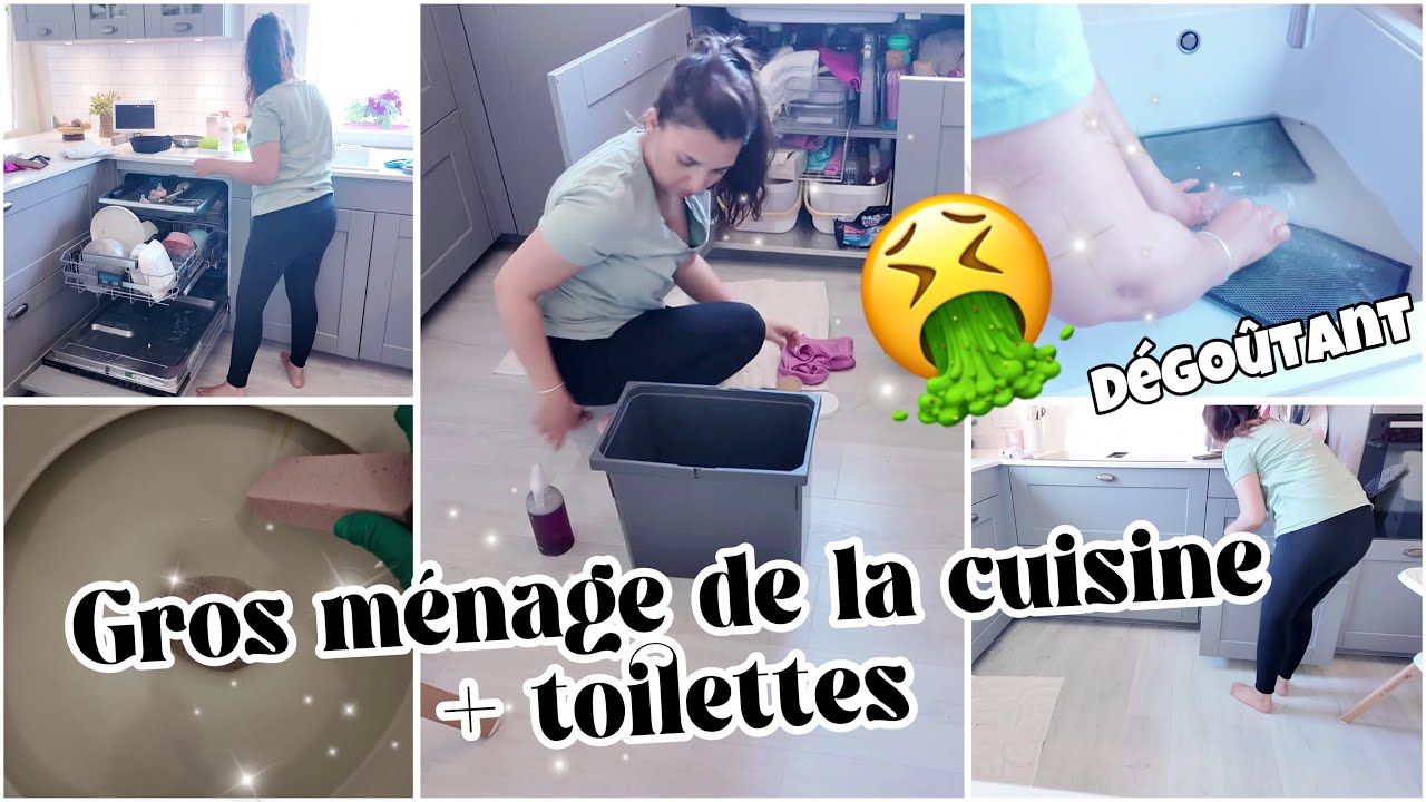 GROS MÉNAGE EN PROFONDEUR CUISINE ET TOILETTES // ASTUCES MÉNAGE ✨
