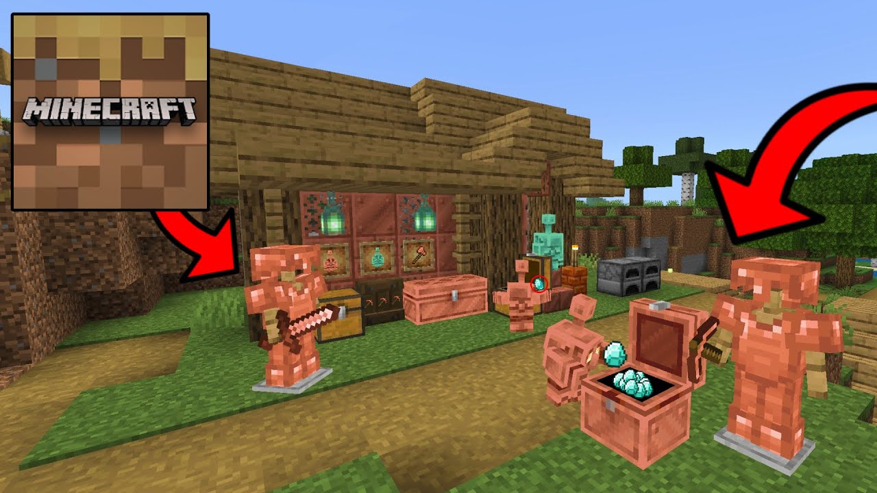 Minecraft Trial - How to get NEW copper GOLEM & NEW copper ARMOR (Secret COPPER cave on SPAWN!!)