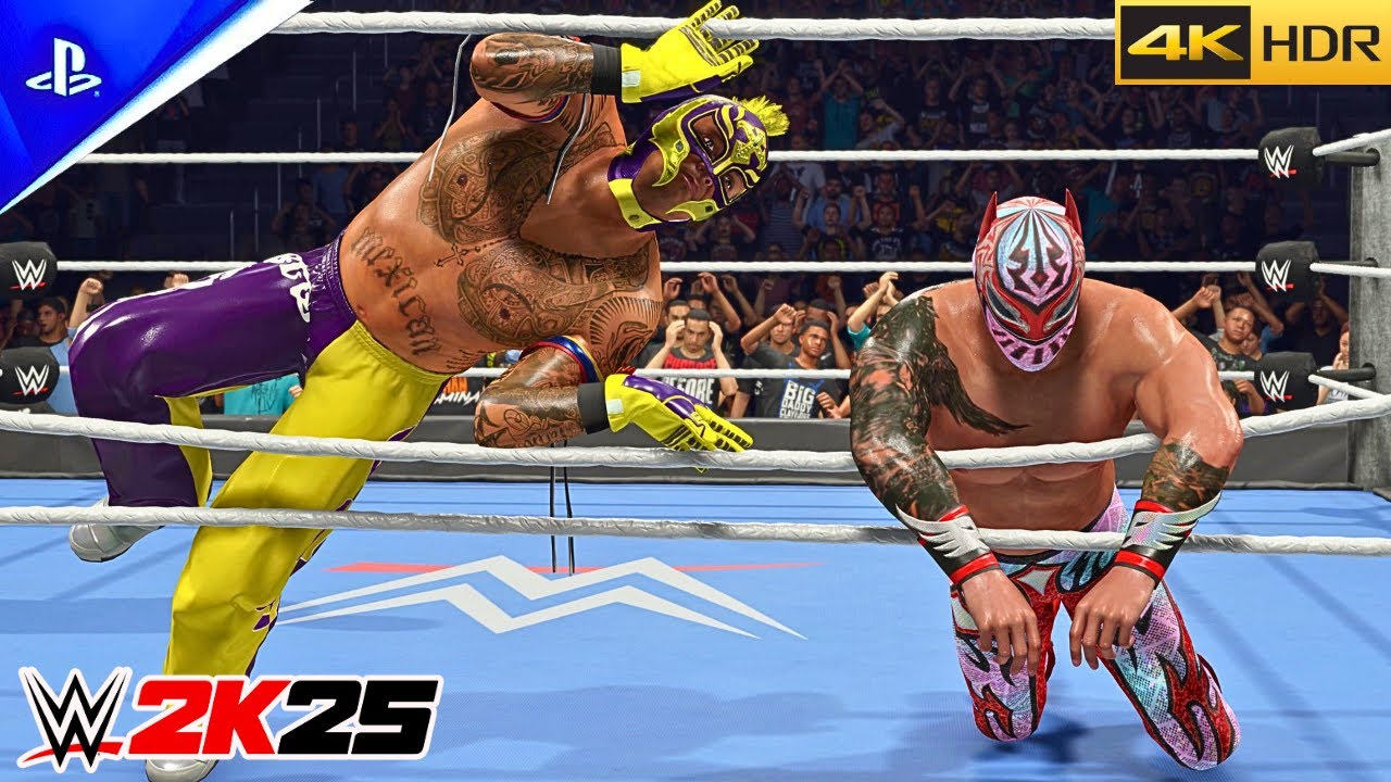 WWE 2K25 - Rey Mysterio vs. Sin Cara | Full Match at Friday Night Smackdown | PS5™ Pro [4K HDR]