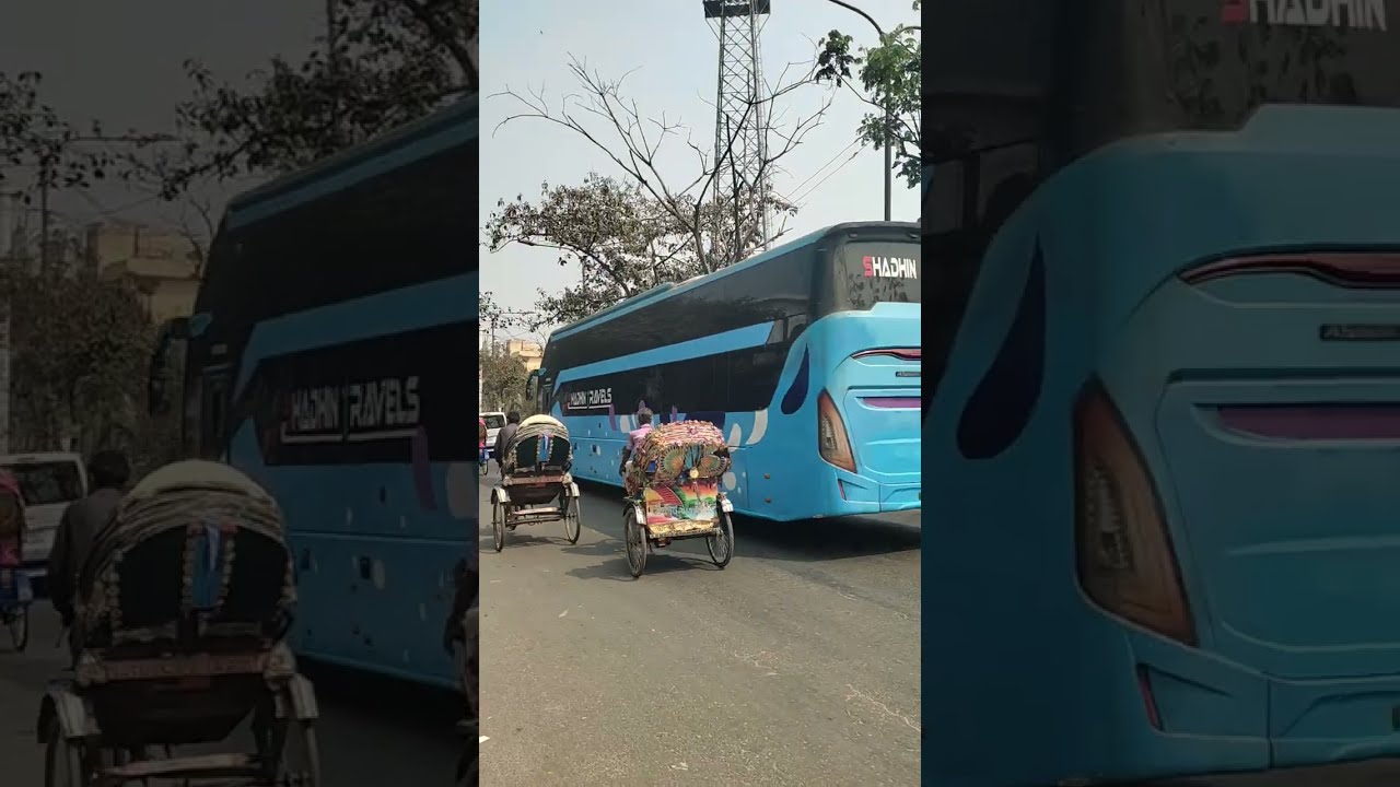 Shadhin travels sleeper bus Chittagong to Dhaka.