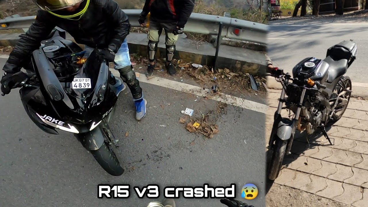 R15 v3 Live accident 😓 | How's the rider 😰? | Ride to dhanolti @ShivamVlogsUk ,@Surajsaklanivlogs