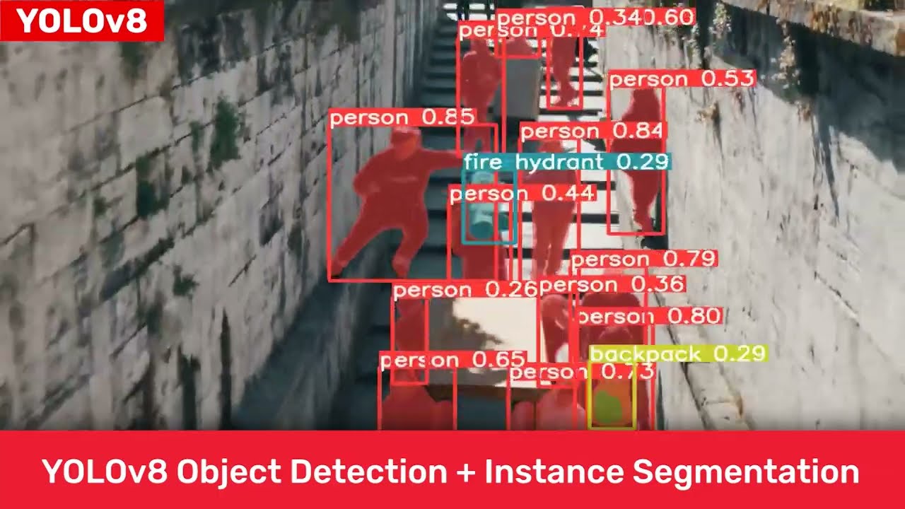 YOLOv8 Object Detection + Instance Segmentation