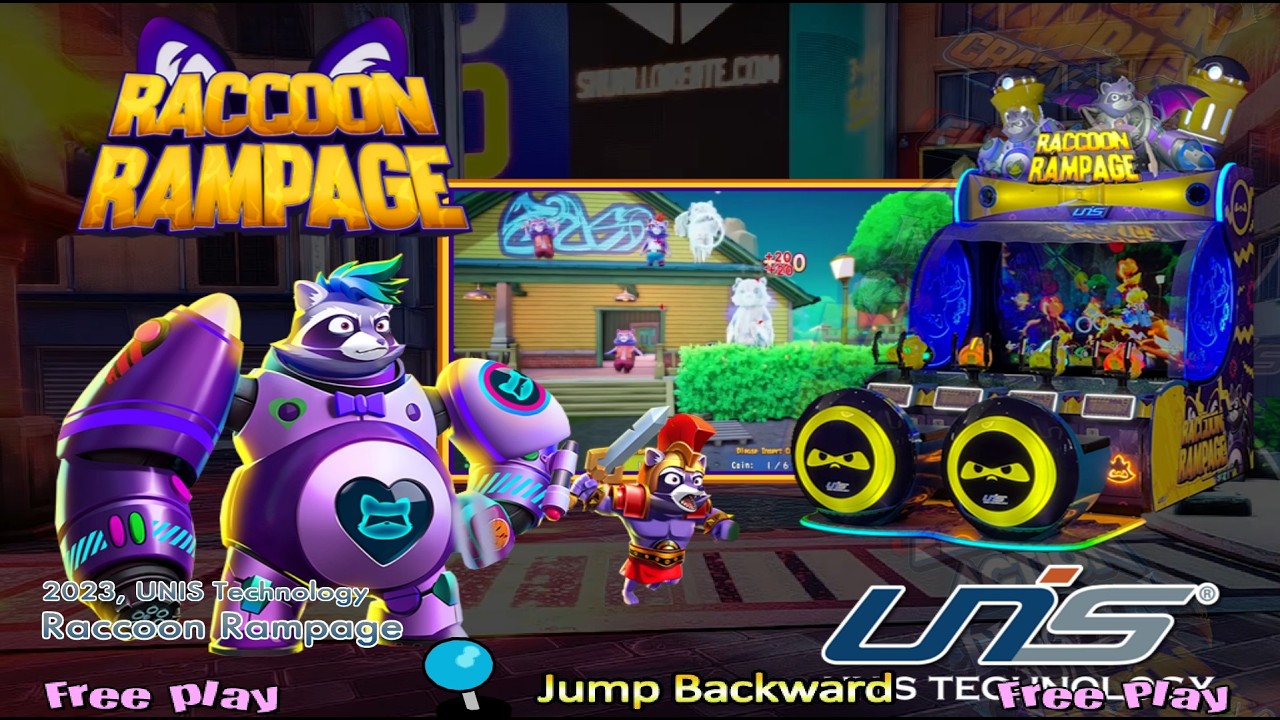 RACCOON RAMPAGE ARCADE - FULL  PLAYTHROUGH #retrogaming #arcade #gameplay