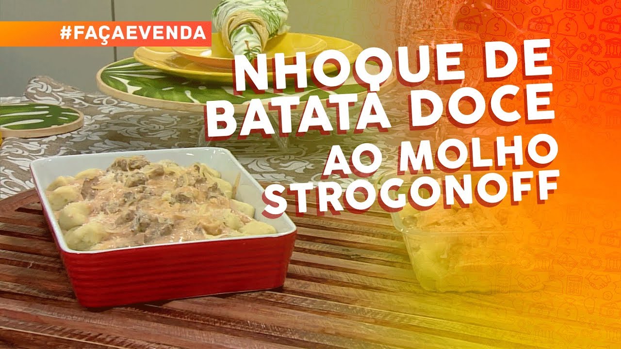 Minicurso de nhoques: nhoque de batata doce ao molho de strogonoff
