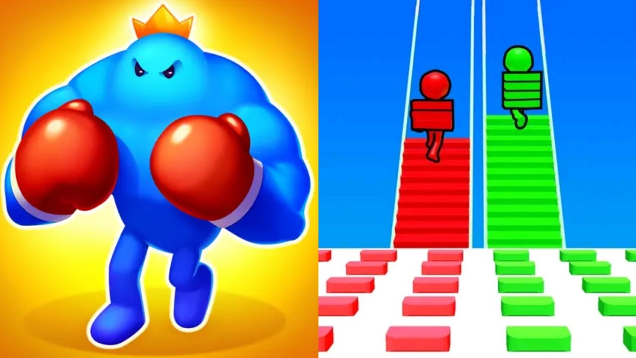 Punchy Race VS Bridge Race Max All Levels Gameplay Android,iOS NEW UPDATE