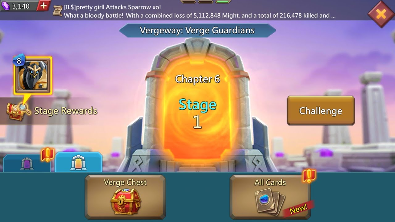 Lords Mobile Vergeway Chapter 6 stage 1