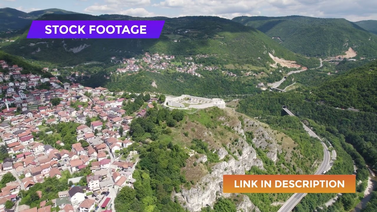 Bosnia & Herzegovina 🇧🇦 Sarajevo White Fortress Drone [4K] Clip 2 | Stock Footage