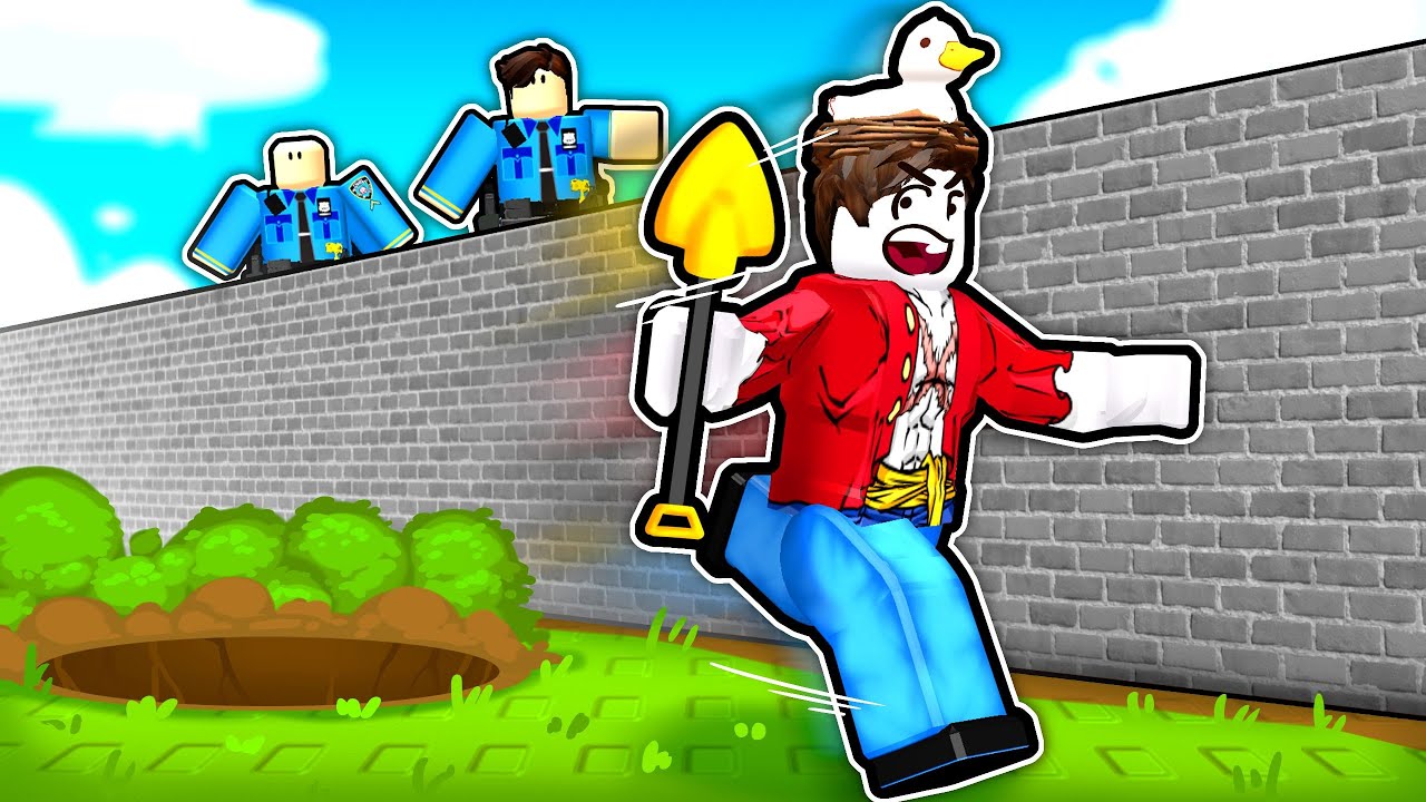 digging to ESCAPE from PRISON in Roblox 