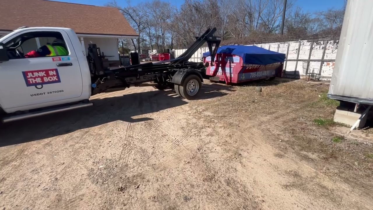 Dumpster Rental Service Evans GA | Renovation Waste Container Setup | Junk In The Box