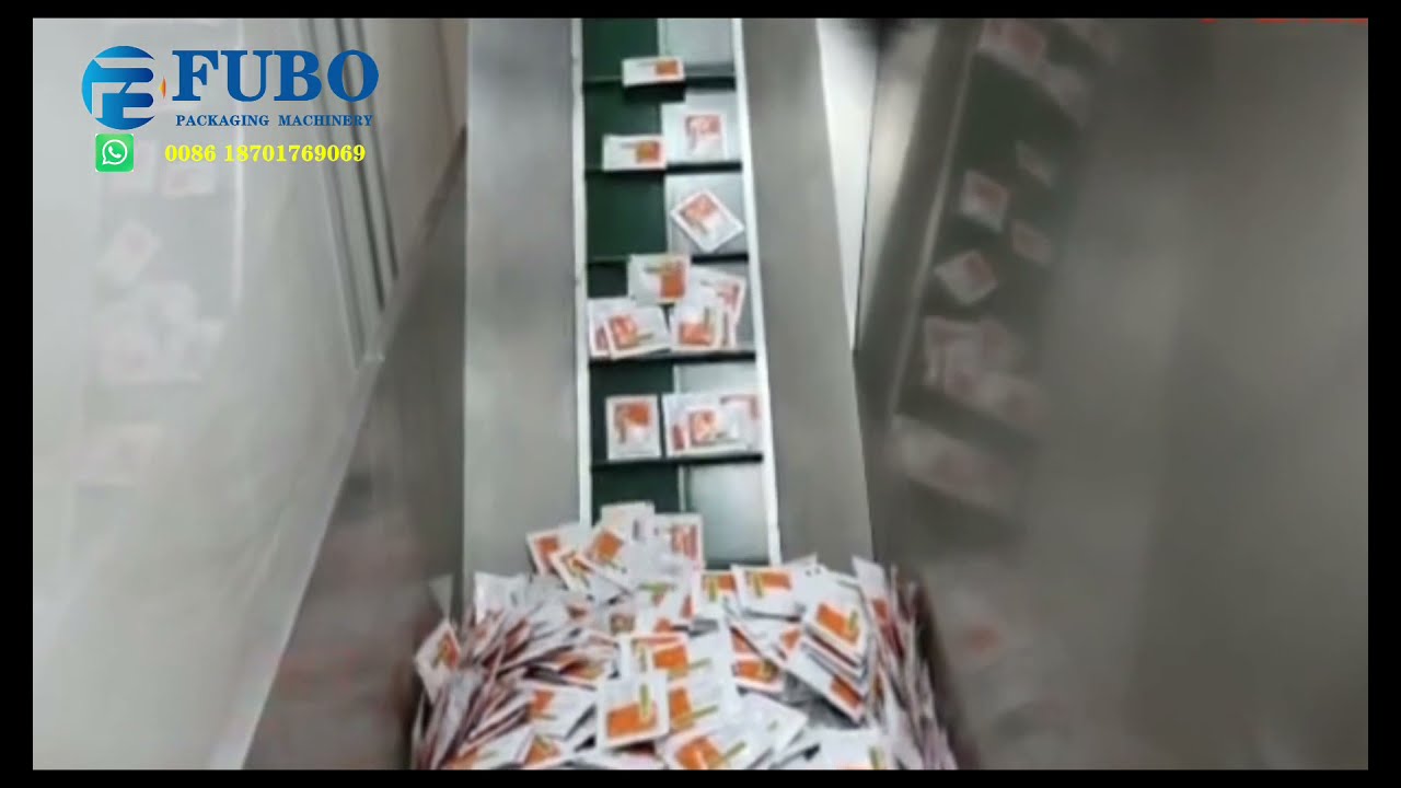 Automatic medicine sachets sorting counting boxing machine | sachets cartoning process line