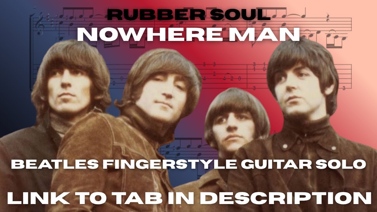 Nowhere Man - Beatles fingerstyle guitar solo - link to TAB in description