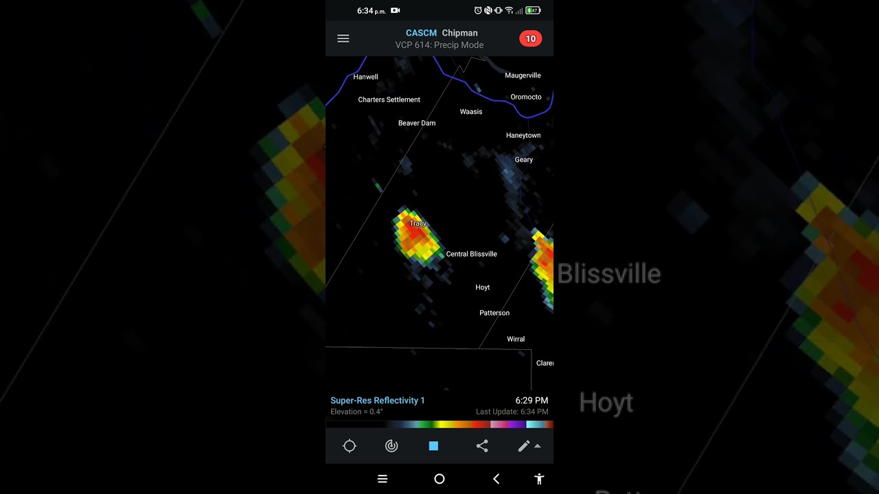 thunderstorms kept popping out of nowhere yesterday in New Brunswick Canada