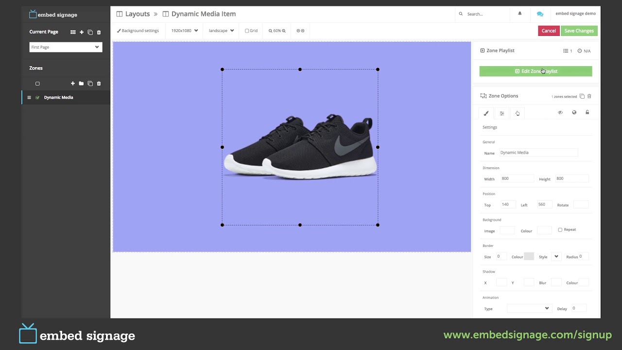 Dynamic Media Item Tutorial for Embed Signage - Digital Signage Software