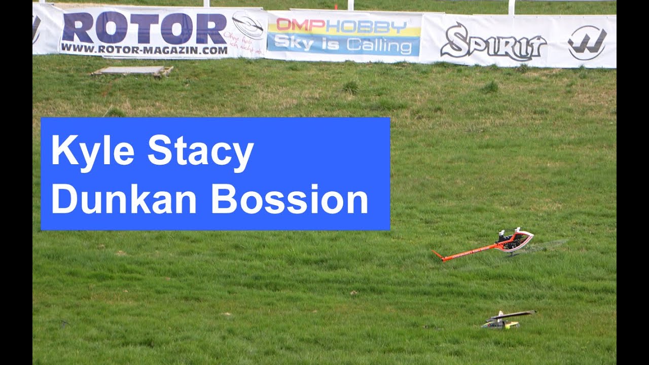 Kyle Stacy - Dunkan Bossion - ROTOR live 2024 - 3D RC HELI ACTION with CRASH - MANIAX battery slot