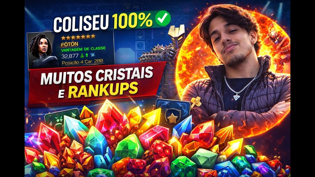🔥 COLISEU 100% COMPLETO! MUITOS CRISTAIS + RANKUPS 💎