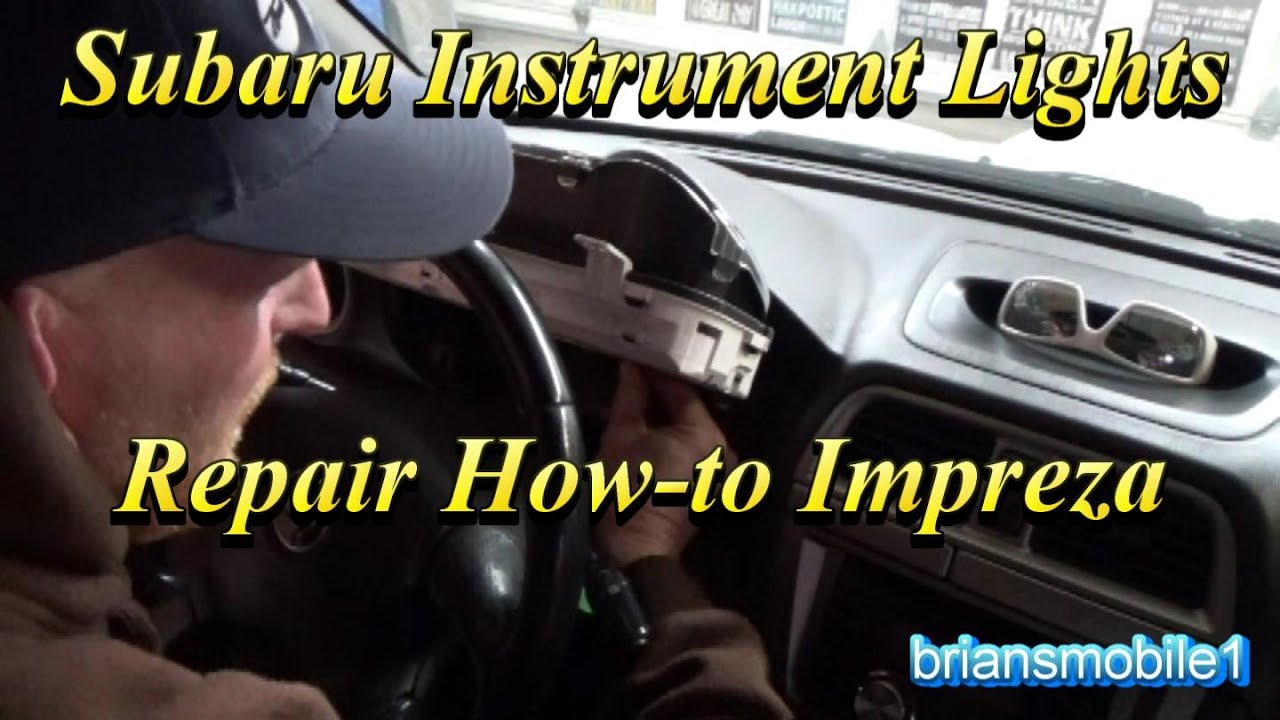 Subaru Instrument Light Replacement How to