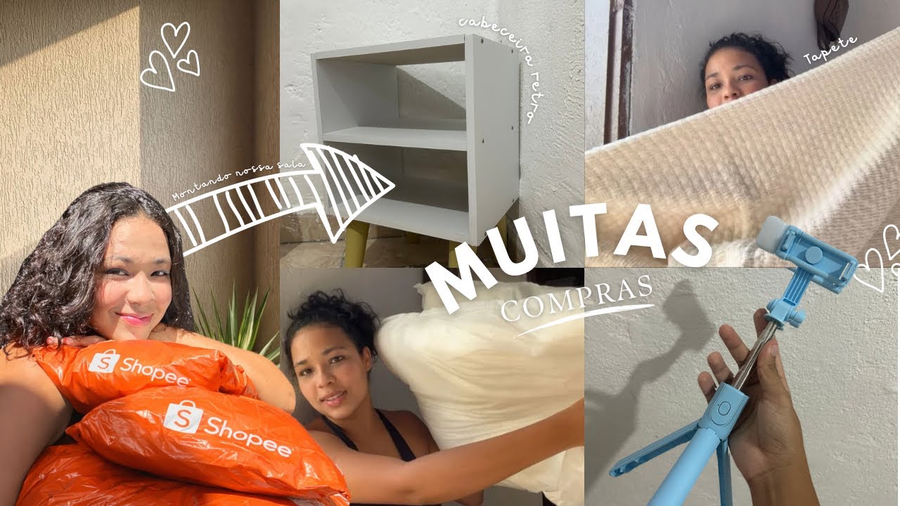 MONTANDO NOSSA SALA COM COMPRINHAS DA SHOPEE 🧡🛍️