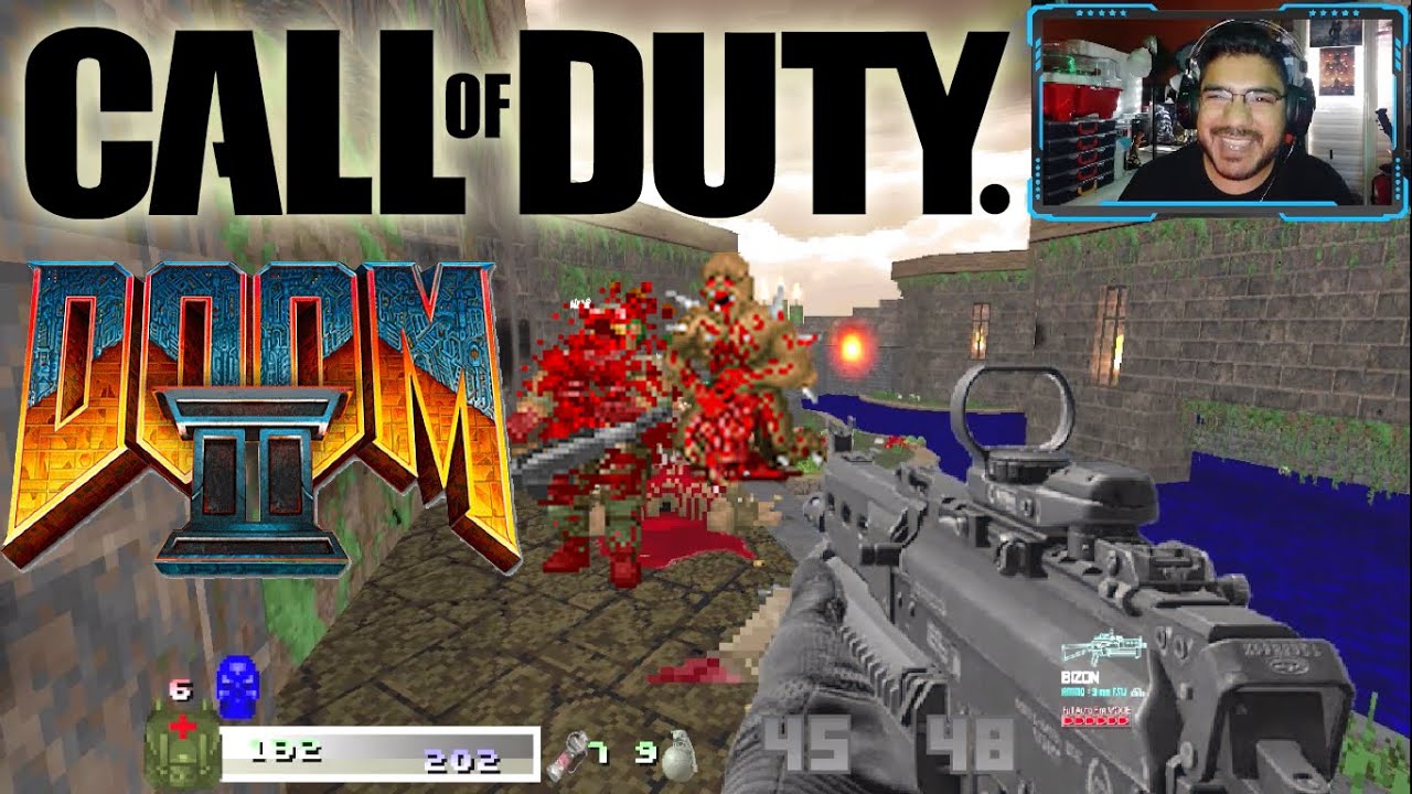 JUEGO CON LAS ARMAS DEL CALL OF DUTY EN DOOM *SE PONE SANGRIENTO* Y SALEN DESPEDAZADOS LOS ENEMIGOS