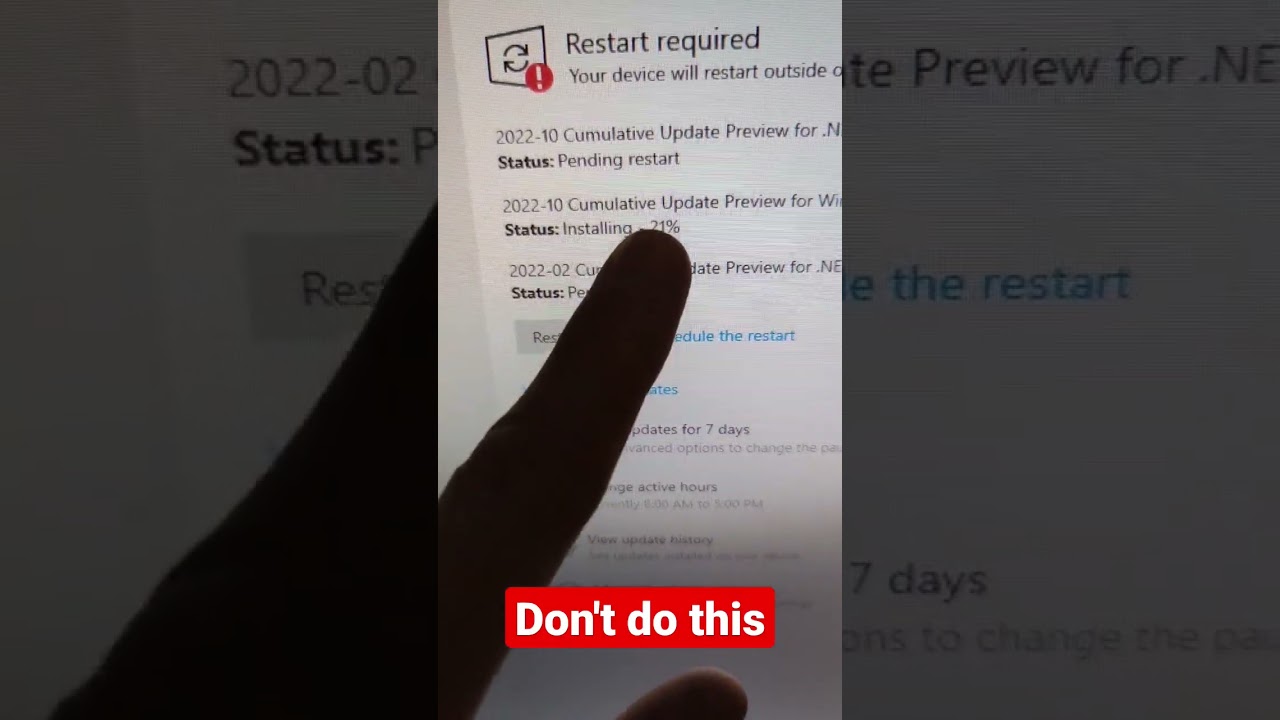 Don't do this with Windows updates or it will take longer 🤦&zwj;♂️