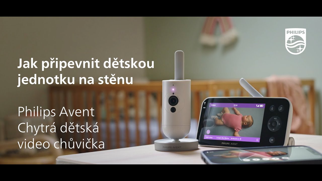 Avent Premium Connected Chytrá dětská video chůvička - Jak připevnit dětskou jednotku na stěnu