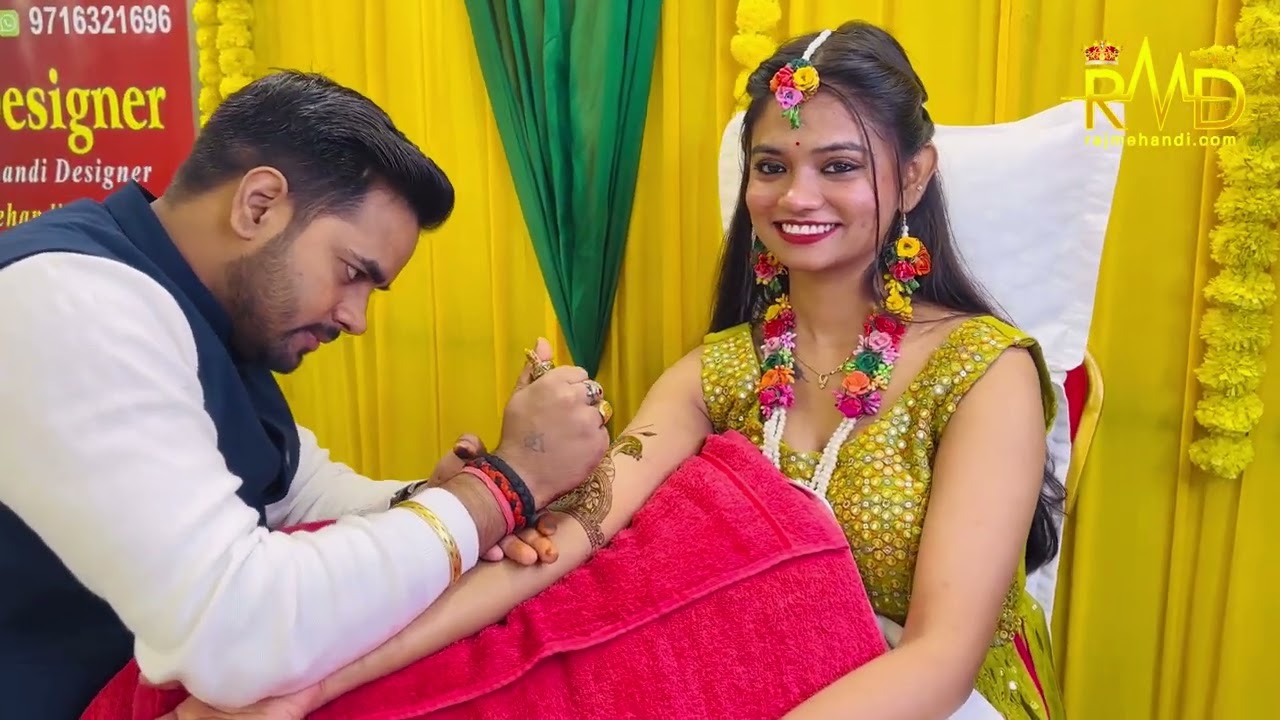 ब्राइडल को मेहँदी लगाने का सही तरीक़ा । Beautiful Bridal Mehndi Full Design । Raj Mehandi Designer