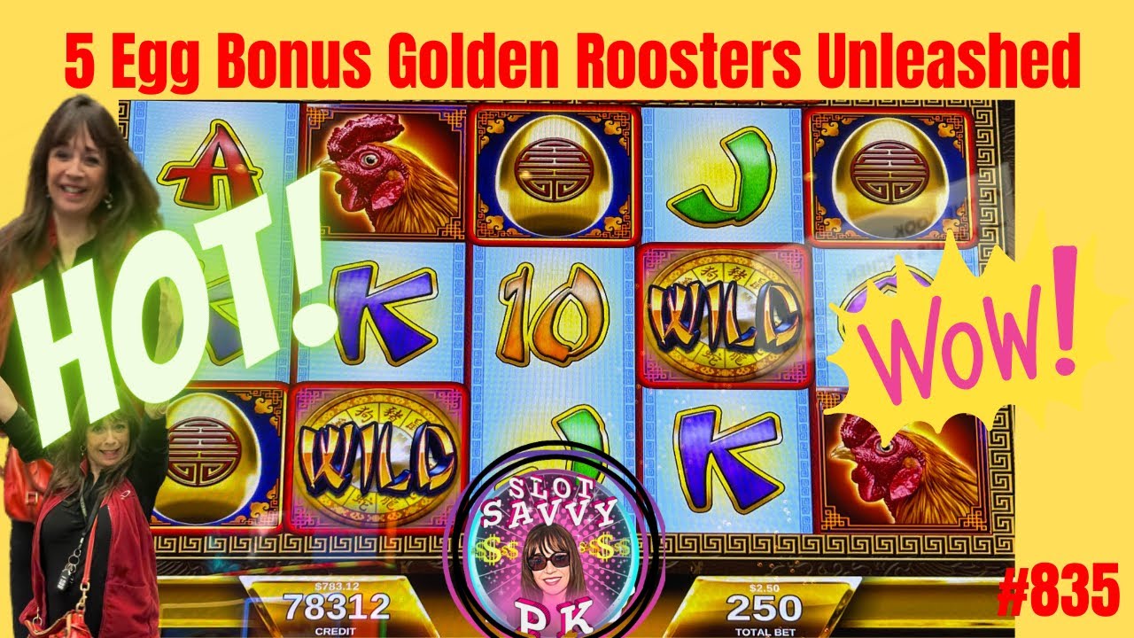 5 EGG BONUS..Wow..on Golden ROOSTERS UNLEASHED w Slot SAVVY PK (video 835) #goldenroostersunleashed