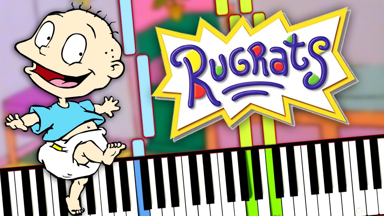 Rugrats - Intro【Opening, OST, Theme Song】 Piano Tutorial (Sheet Music + midi) synthesia cover