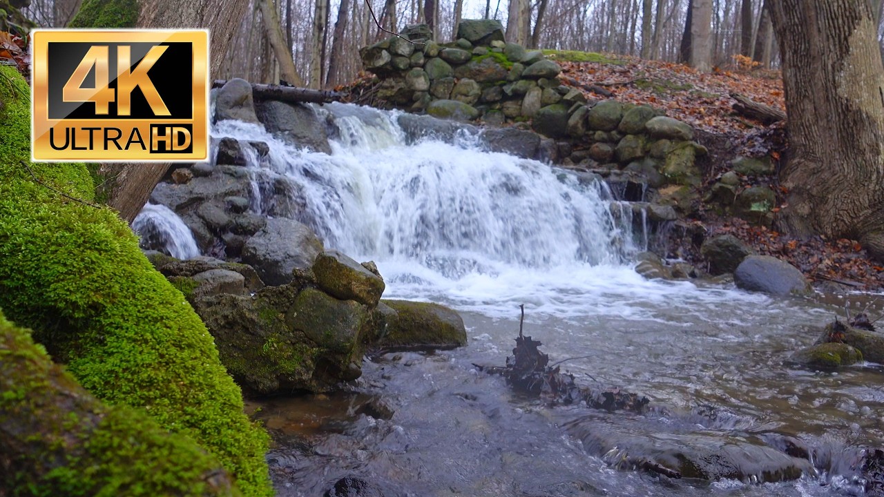 3 Hours Natural Waterfall River White Noise for Focus Study Work