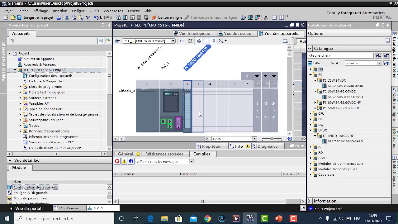 TIA portal configuration matériel