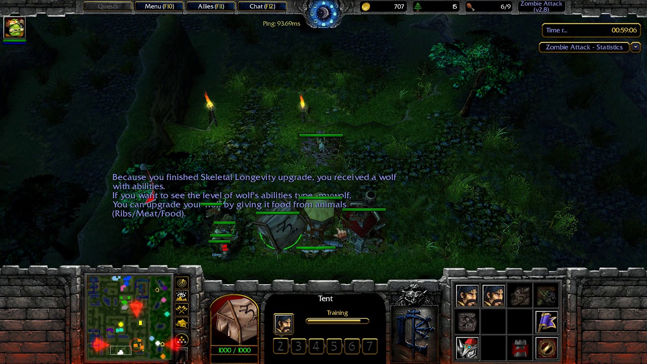 Warcraft 3 - Zombie Attack Walkthrough