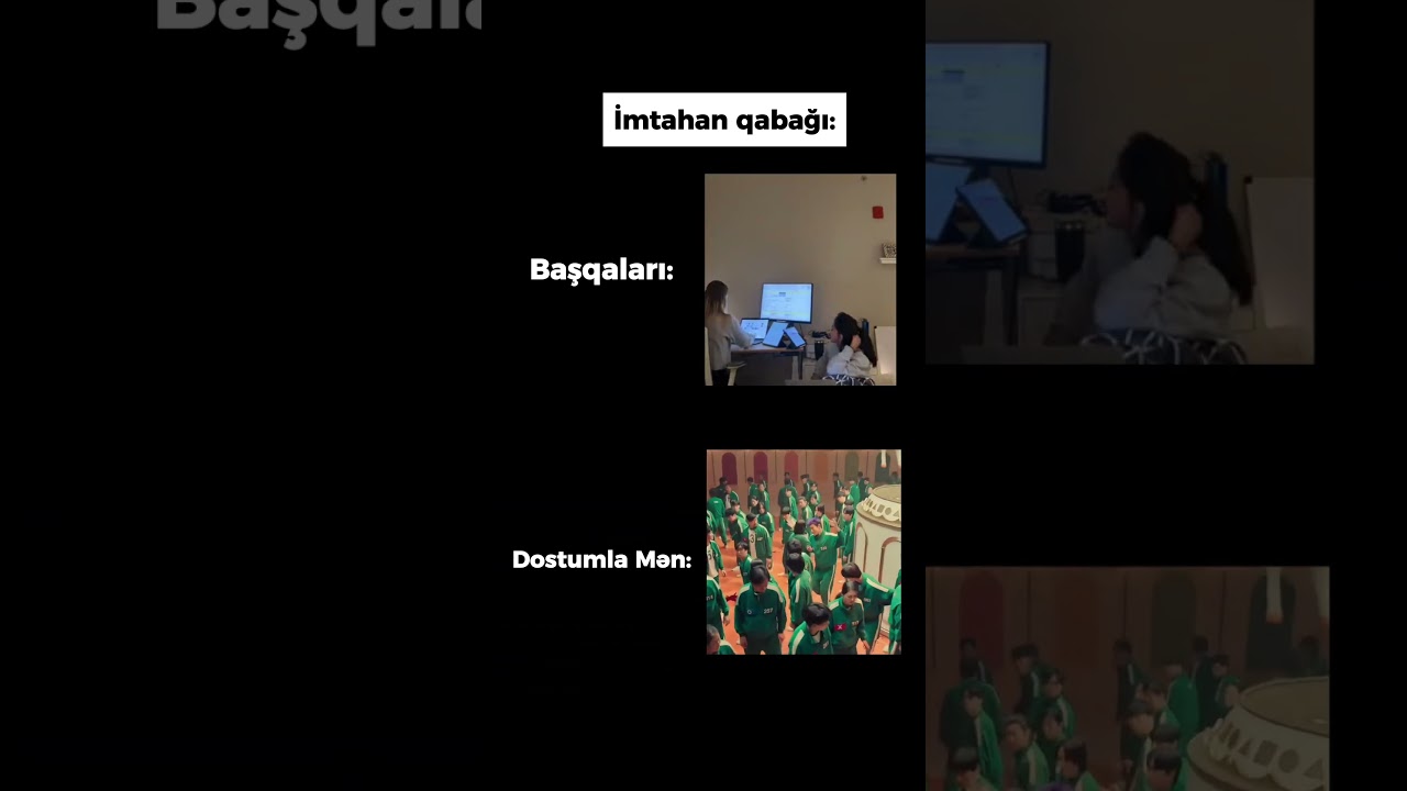 Imtahan ərəfəsi dostumla mən😂 #mizah #tema #imtahan #blok #qebul #buraxilis #telebe #kesfet #telebe