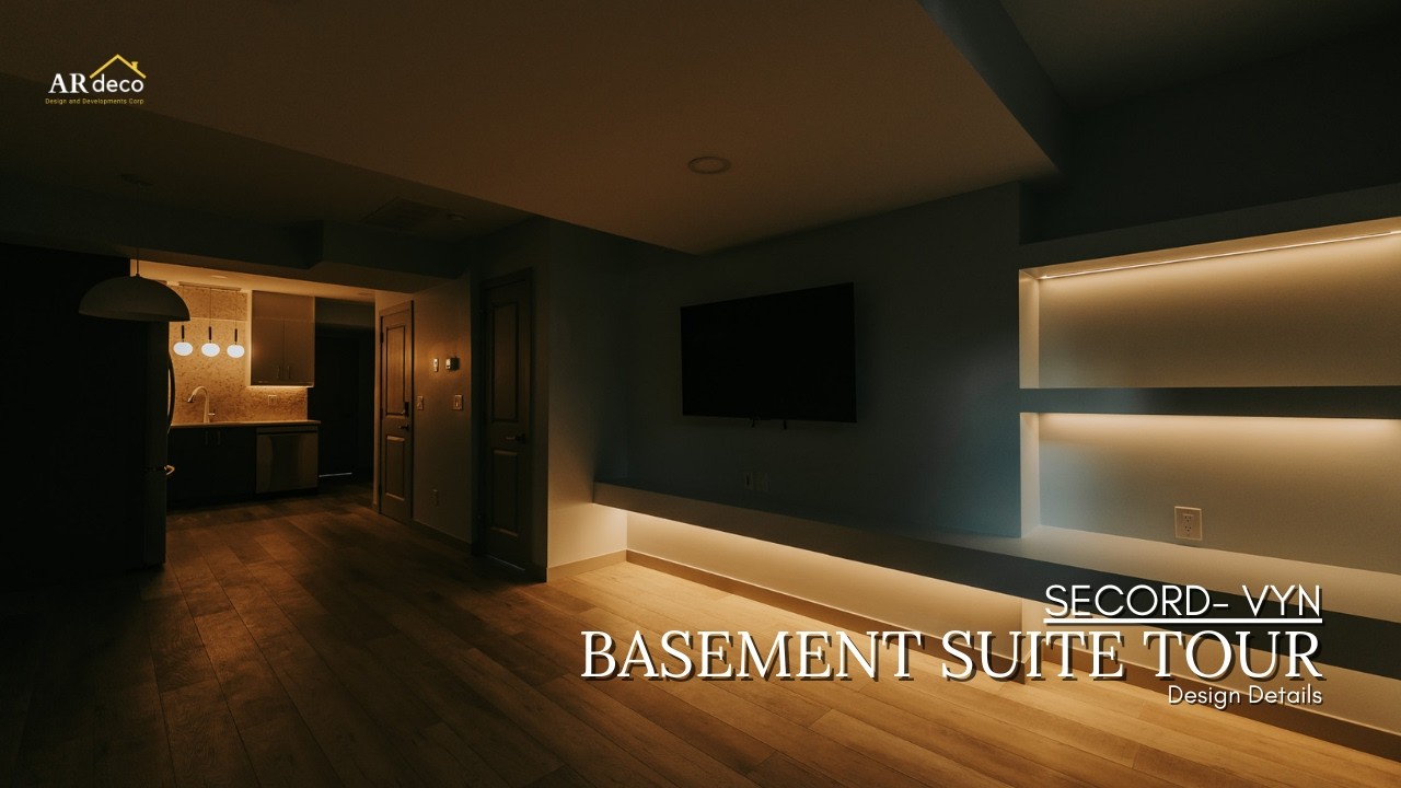 Secord Project | Contemporary with highlighting Cool Tones Basement Suite Project Tour