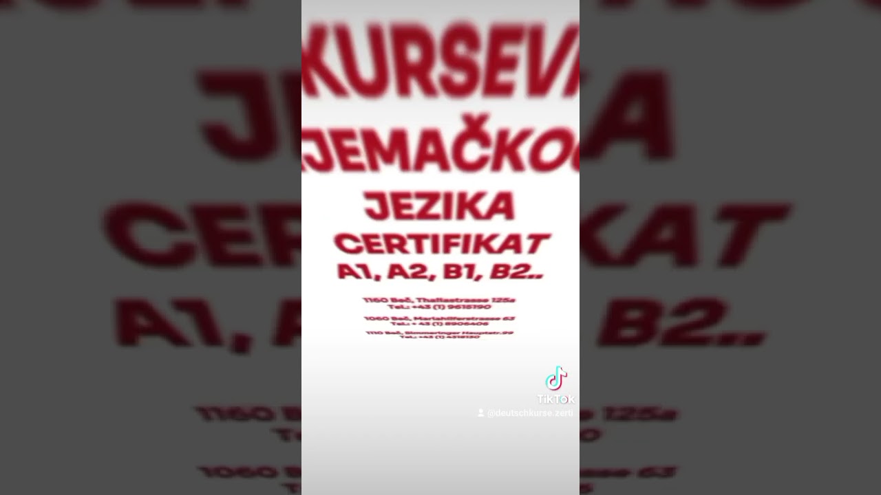 KURSEVI NEMACKOG JEZIKA