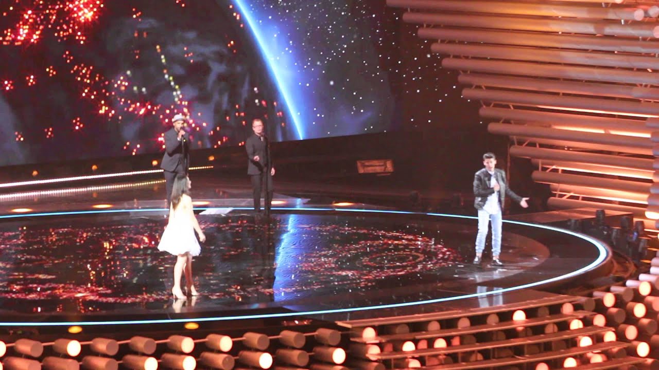 Anita Simoncini and Michele Perniola from San Marino rehearse 'Chain Of Lights'