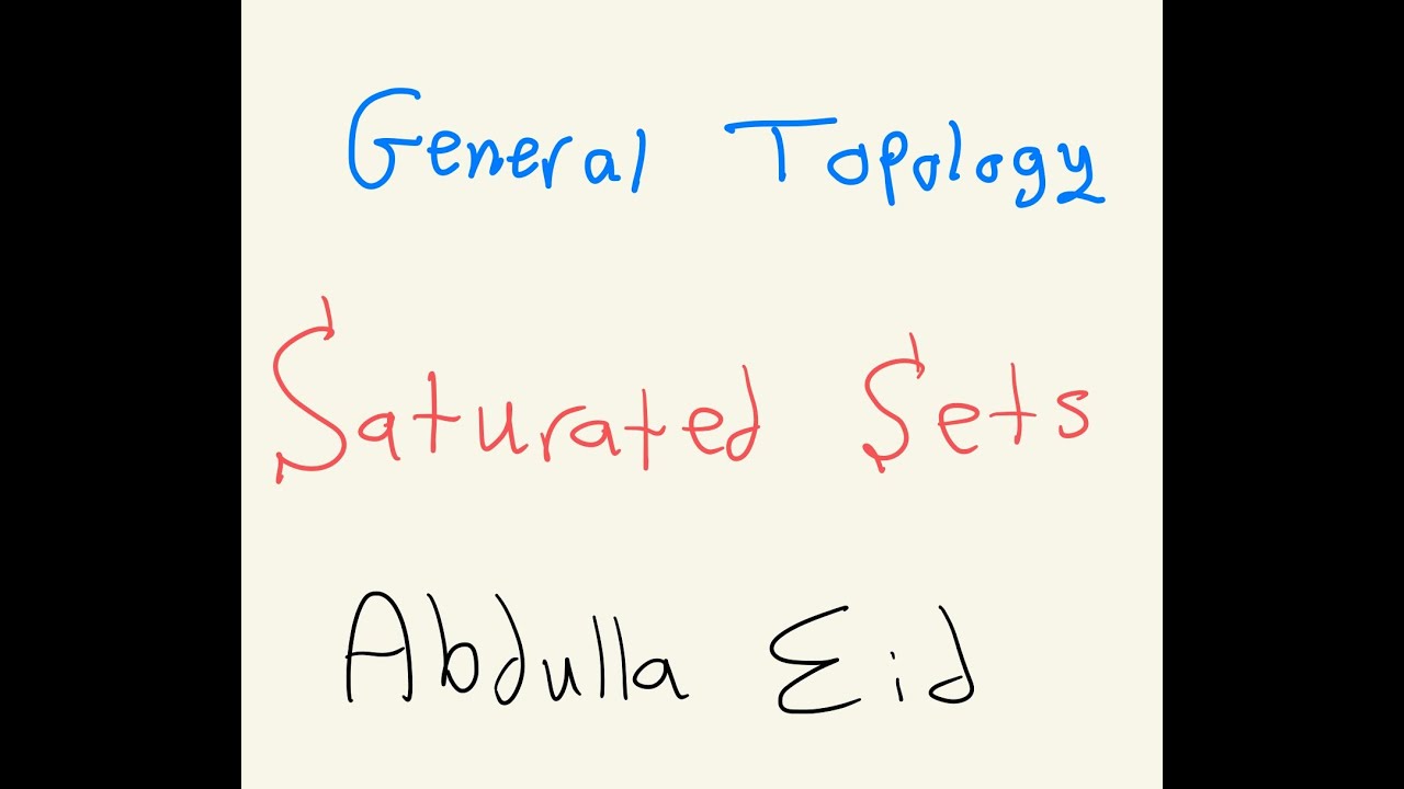 General Topology: Saturated Sets