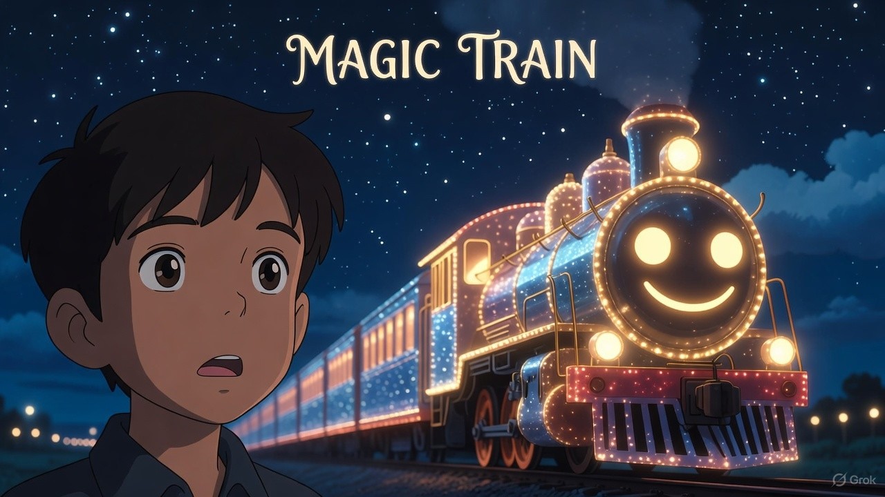 The Magic Train That Taught a Boy Courage | Moral Story | ghibli story | 2026 kid's story