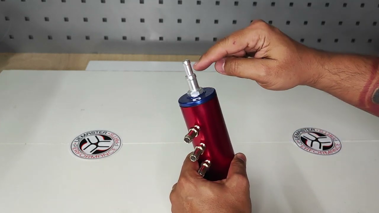apresenta&ccedil;&atilde;o:Divisor / unificador para linha de combust&iacute;vel Beep Turbo - Uemaster performance parts