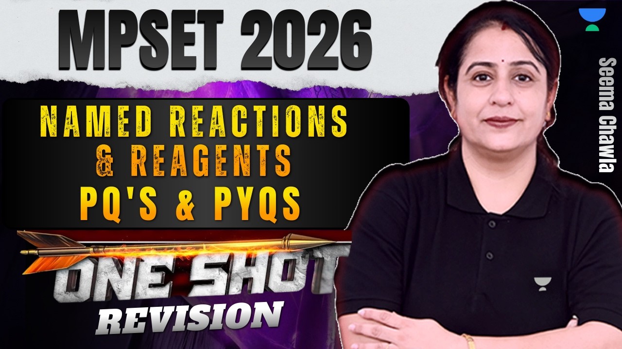 MP SET 2026 Chemsitry One Shot Revision | Named Reactions & Reagents Through PQ's & PYQ's