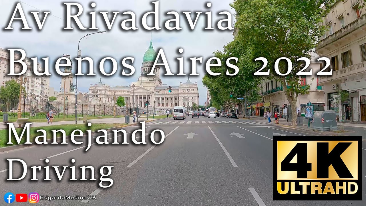 Av Rivadavia Buenos Aires Argentina 2022 - Driving / Manejando 4K UltraHD