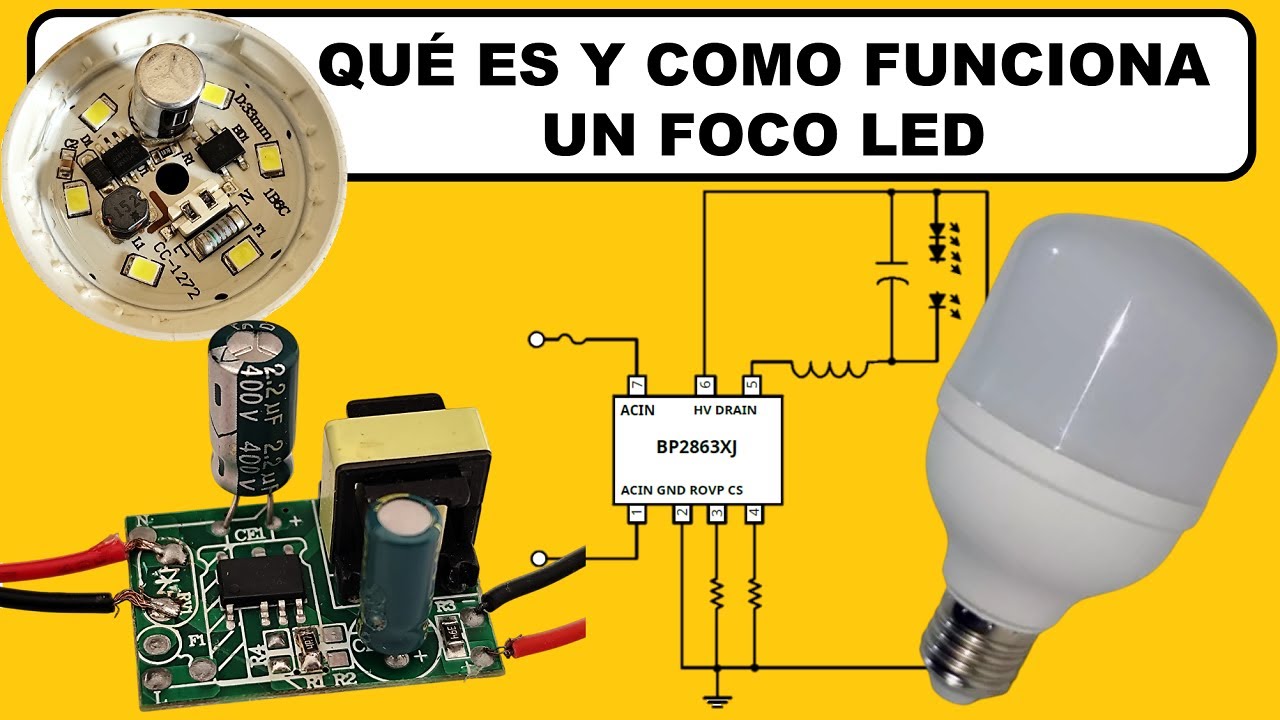 Qu&eacute; es y C&oacute;mo Funciona un FOCO LED? Aprende Todo sobre los Focos Leds con Teor&iacute;a y Practica.