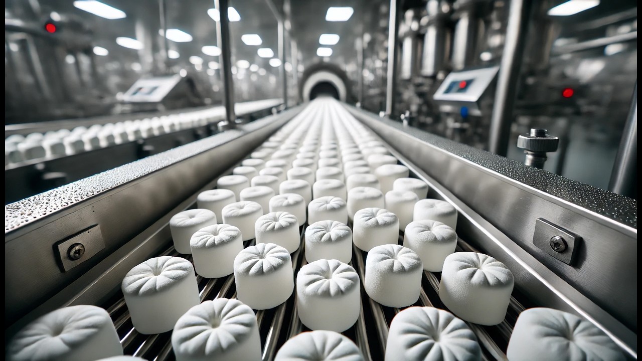 How Millions of Marshmallows Are Made in a Factory | Marshmallow Factory Process