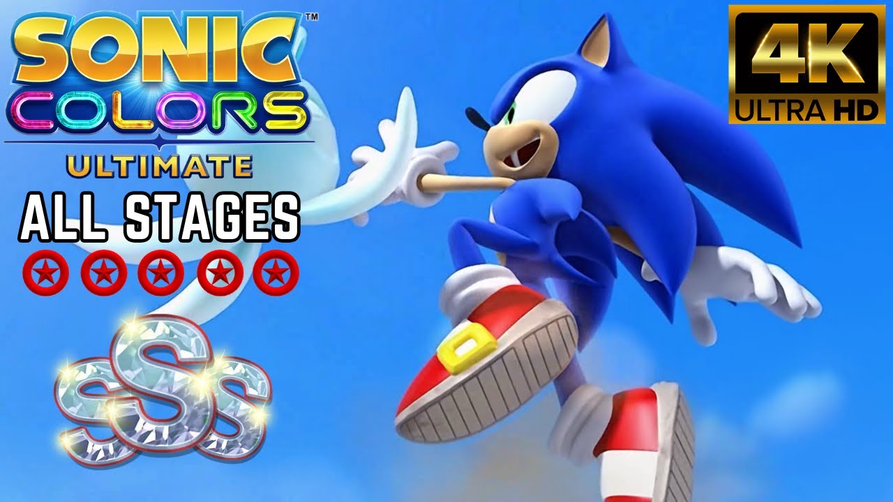 Sonic Colors Ultimate - All Stages [S-Ranks & All Red Rings] / No Damage (4K60FPS)