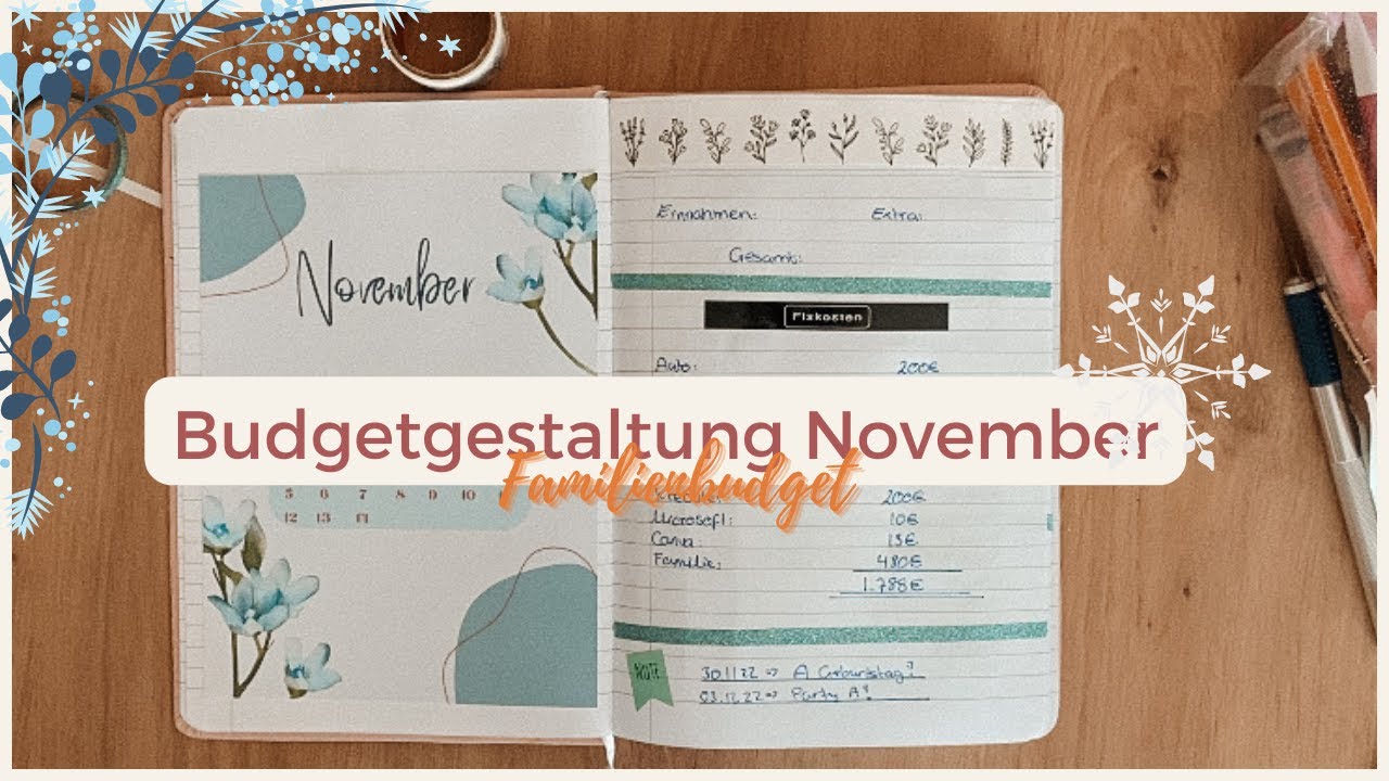 Budgetgestaltung November 2022 ❄️ | Umschlagmethode | Budgetieren für die Familie
