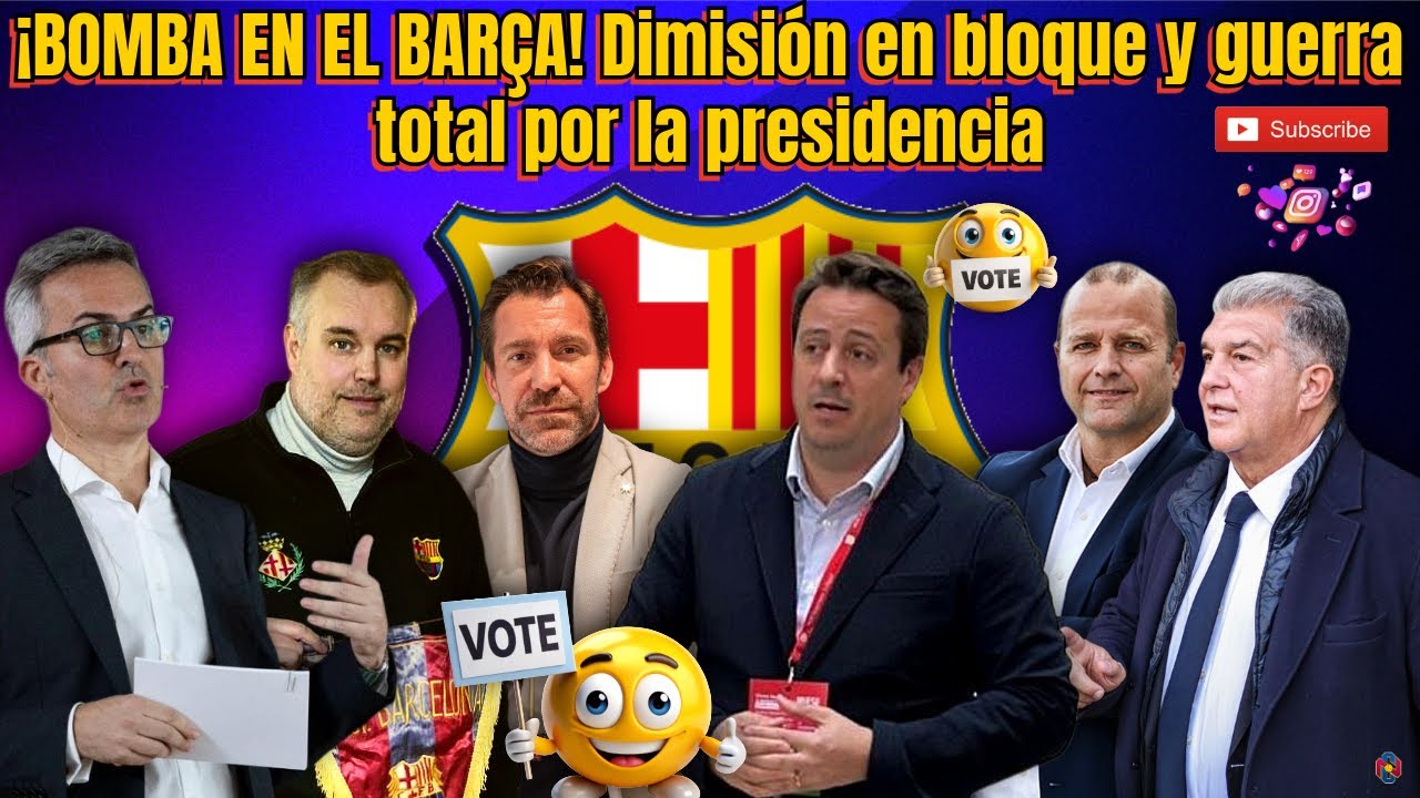 ¡BOMBA EN EL BARÇA! Dimisión en bloque y guerra total por la Presidencia
