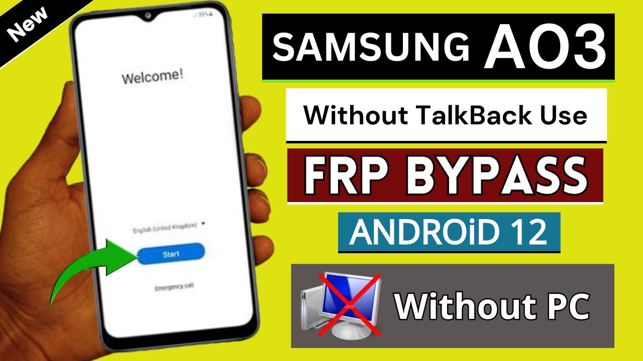 Samsung A03 Frp Bypass Android 12 Without PC | Talkback Not Working Samsung A03